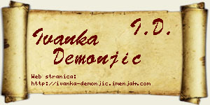 Ivanka Demonjić vizit kartica